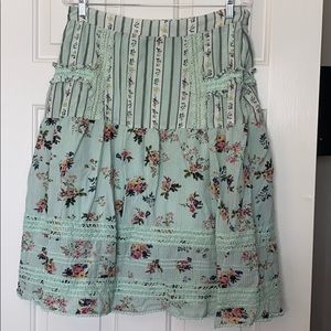 Anthropology Skirt - Amour Floral Lace Skirt